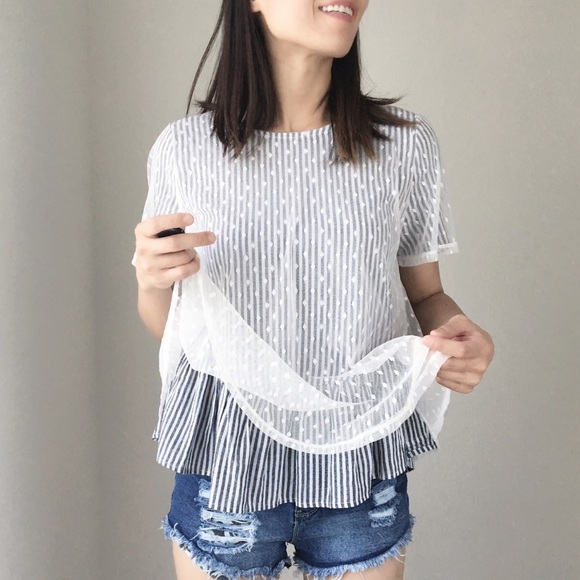 CHICBOMB Tops - LAST 1❗️Tulle BABYDOLL  blouse top